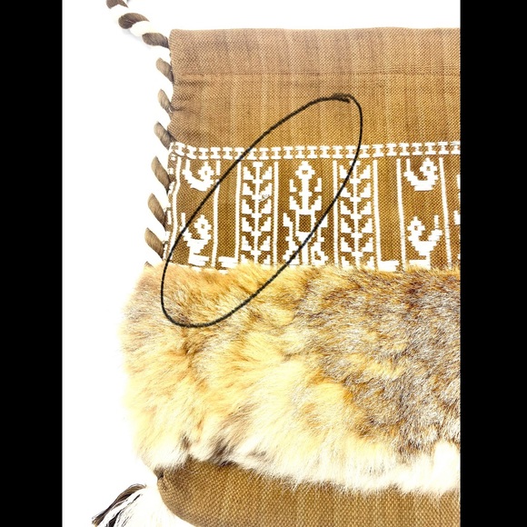 VINTAGE Fur and Textile Purse - Picture 7 of 8